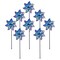 In the Breeze 2664 - 8 Inch Iridescent Pinwheel Spinners (8-Pack)  - Outdoor Garden Décor